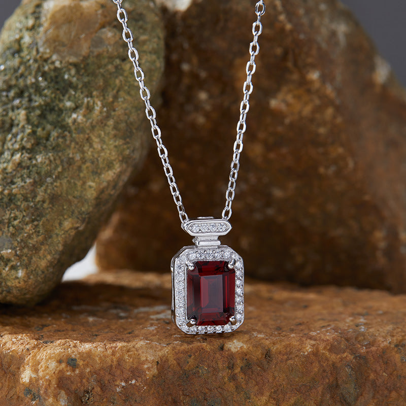 925 Silver The Perfume Bottle Necklace - Amethyst/Citrine/Garnet/Blue Topaz/Peridot