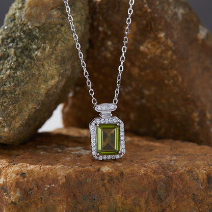 925 Silver The Perfume Bottle Necklace - Amethyst/Citrine/Garnet/Blue Topaz/Peridot