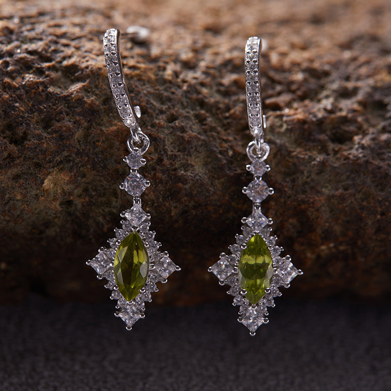 925 Silver Earrings - Citrine/Garnet/Blue Topaz/Peridot