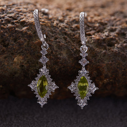925 Silver Earrings - Citrine/Garnet/Blue Topaz/Peridot
