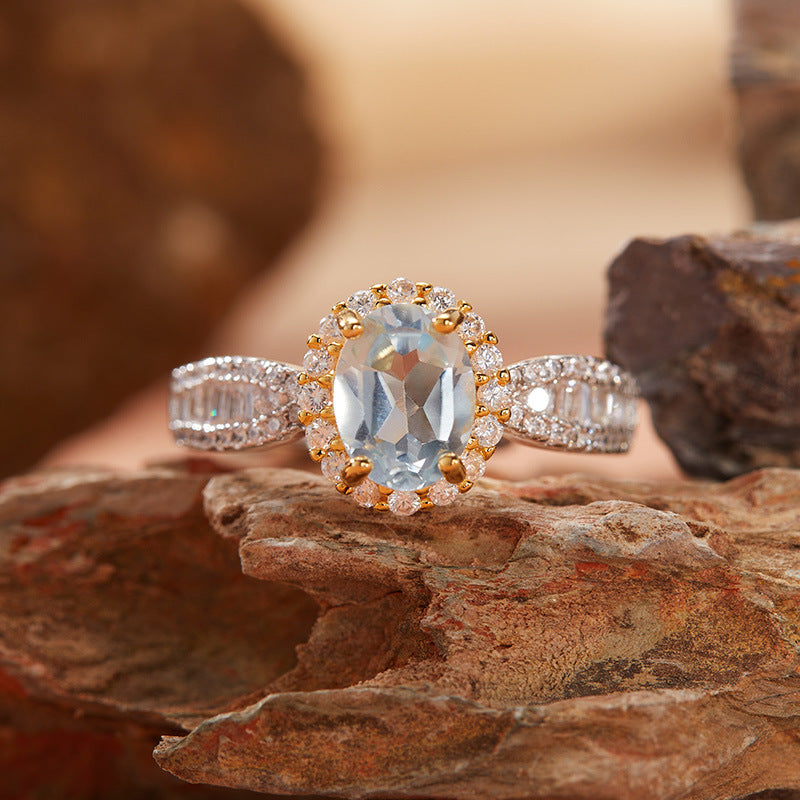 925 Silver Oval Ring - Amethyst/Citrine/Garnet/Blue Topaz/Peridot