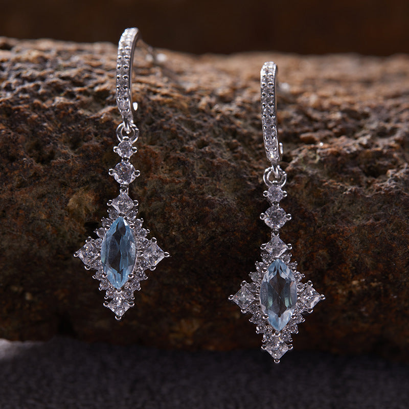 925 Silver Earrings - Citrine/Garnet/Blue Topaz/Peridot
